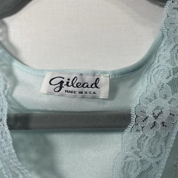 Vintage Gilead Nightgown Mint Nylon Lace Trim USA Made Medium 70s 80s - Picture 6 of 11